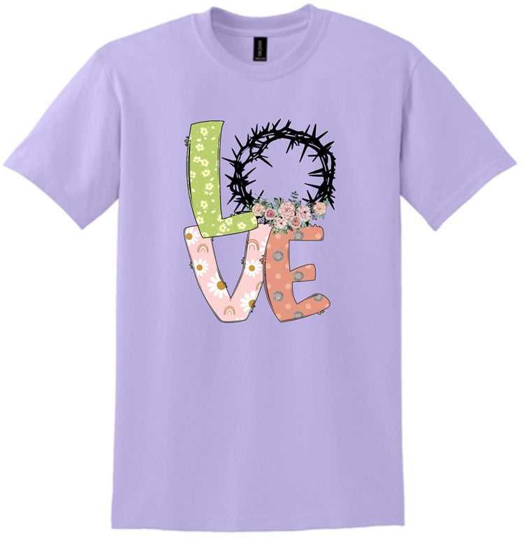 Short Sleeve Tee Easter Crown of Thorns Love