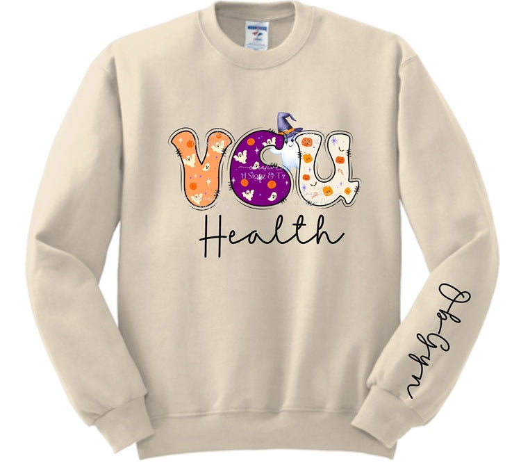 V-1 Halloween Company Name & Location Sweatshirt Size 2x-4x